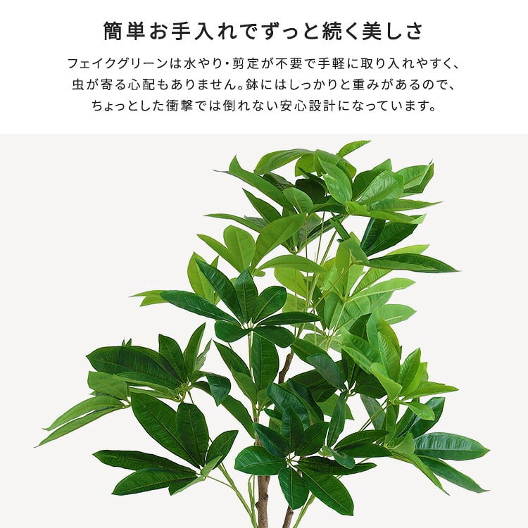 お手入れ簡単 フェイクグリーン パキラ Mサイズ(150cm)