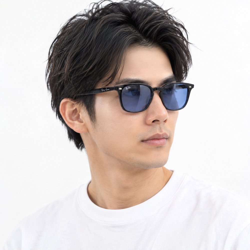 レイバン Ray-Ban サングラス 国内正規品 52サイズ ローブリッジフィット アジアンフィット ウェリントン スクエア型 男女兼用 メンズ レディース ブルー RB4258F 601 80 52 20 150 2N 【スペシャルラッピング660円(別売り)】送別会 誕生日 お中元 結婚祝い 結婚式 高級 父の日 母の日 ホワイトデー