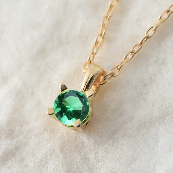 エメラルド ネックレス K18 ゴールド ネックレス 5月誕生石 一粒 18金 18K イエローゴールド ホワイトゴールド チェーン 長さ選べる 40cm 45cm 50cm ギフトラッピング可能 シンプル 華奢 上品 Rapture 彼女 妻 女性 レディース プレゼント ハロウィン 【品番：CG-RSP-29051-5】