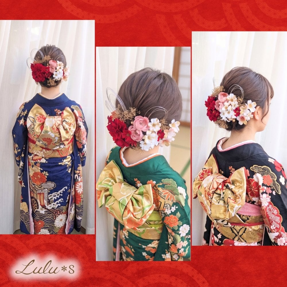 髪飾り 成人式 振袖 卒業式 卒業袴 結婚式 和装 白無垢 色打掛 七五三 前撮り 着物 ブライダル ウェディング ヘアアクセサリー ヘッドドレス 造花 アーティフィシャルフラワー プリザーブドフラワー かすみ草 水引 ダリア 赤 レッド ゴールド Ｕピン 花飾り セット お呼ばれ 結納 記念撮影 ギフト プレゼント 贈り物 誕生日 記念日 娘 孫 友達 姪っ子 お祝い ヘアピン 紅雅 べにみやび
