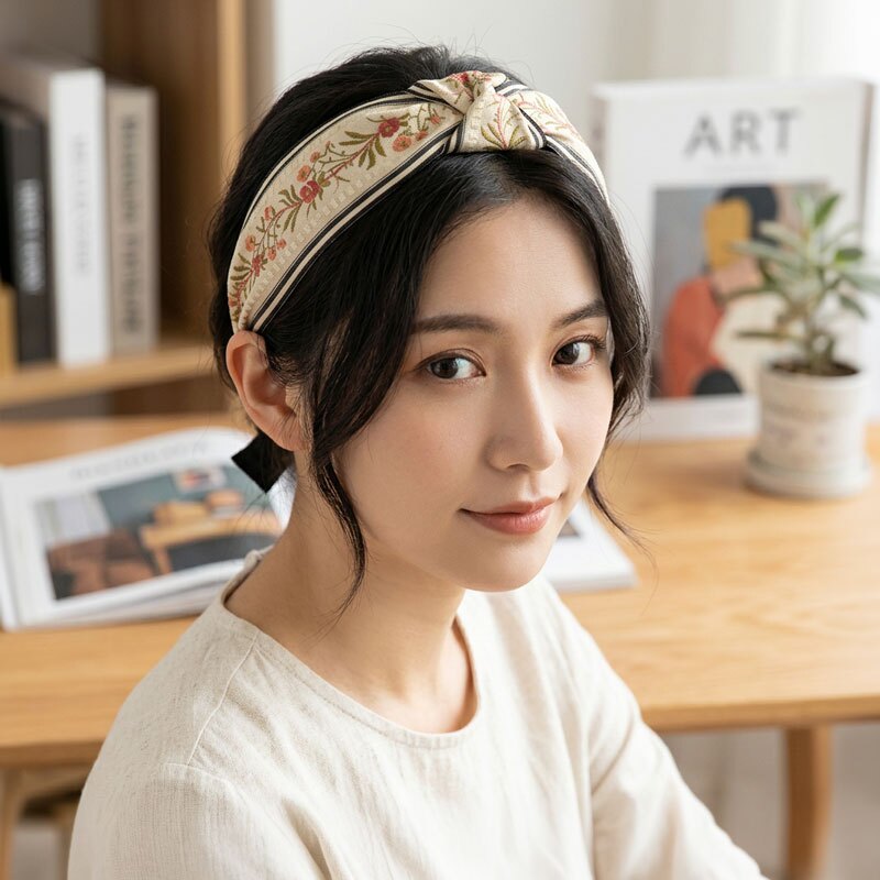 ヘアバンド カチューシャ 刺繍 リボン  髪留め レディース  ロングヘア 大 ヘアアクセサリー 大人 おしゃれ かわいい 髪 トレンド ガーリー 髪飾り 前髪止め ボリューム ギフト 韓国ファッション 上品 高級感 痛くない 前髪キープ