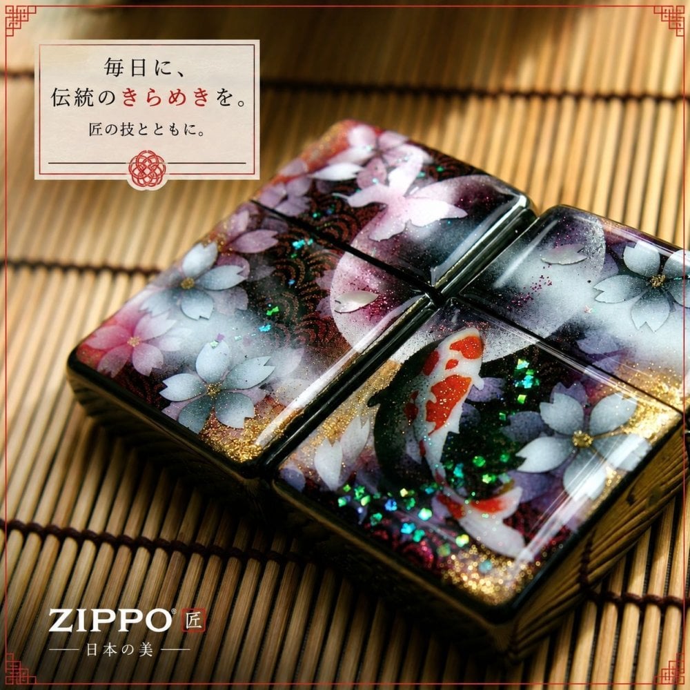 職人の手作り！和柄ペアzippo『亜』名入れ 送料無料 和風 桜 工芸 ハンドメイド ジッポ ライター 喫煙具 電子タバコ アイコス イルマ ギフト プレゼント