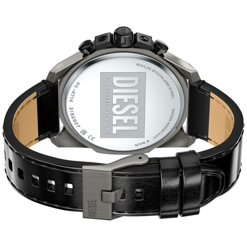 ディーゼル DIESEL 腕時計 メンズ クロノグラフ MEGA CHIEF SLIM レザーストラップウォッチ DZ4714【2026 新作】