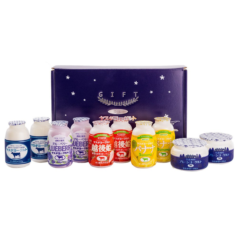 ヤスダヨーグルト ギフトセット 10点 セット 乳製品  飲むヨーグルト ドリンクヨーグルト ブルーベリー 越後姫 バナナ プレーン 新潟県産生乳 お歳暮 内祝い 贈り物 ギフト プレゼント お祝い お熨斗 化粧箱入り 季節の味わいを楽しむ贅沢なギフト 送料無料