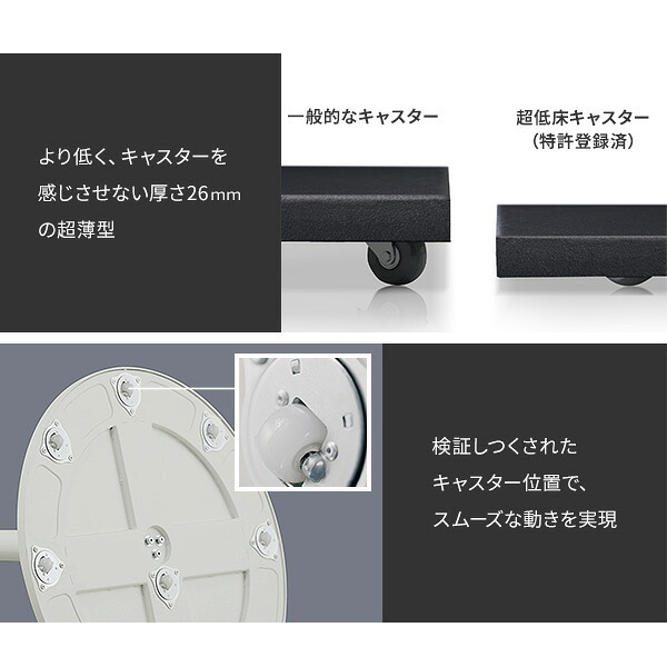 WALL SEVENSTAND セブンスタンド A2 ロータイプ+レコーダー棚板 2点セット 24~55v対応 小型 自立型 キャスター付き フラット薄型ベース TVスタンド 背面収納 部品パーツ オプション PS5プレステ5 耐震 ホワイト白 棚板付き