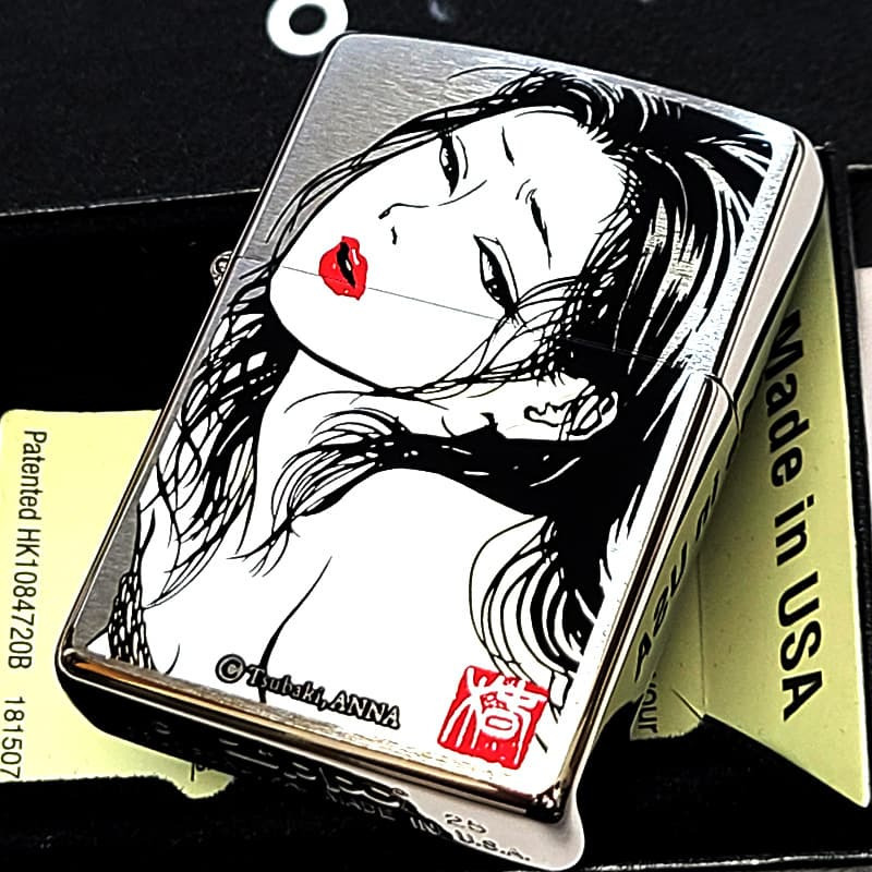 ZIPPO ライター ツバキアンナ Tsubaki ANNA The 5th Z. peep ジッポ シルバー おしゃれ 女性 カード付き かっこいい アート レディース メンズ ギフト プレゼント