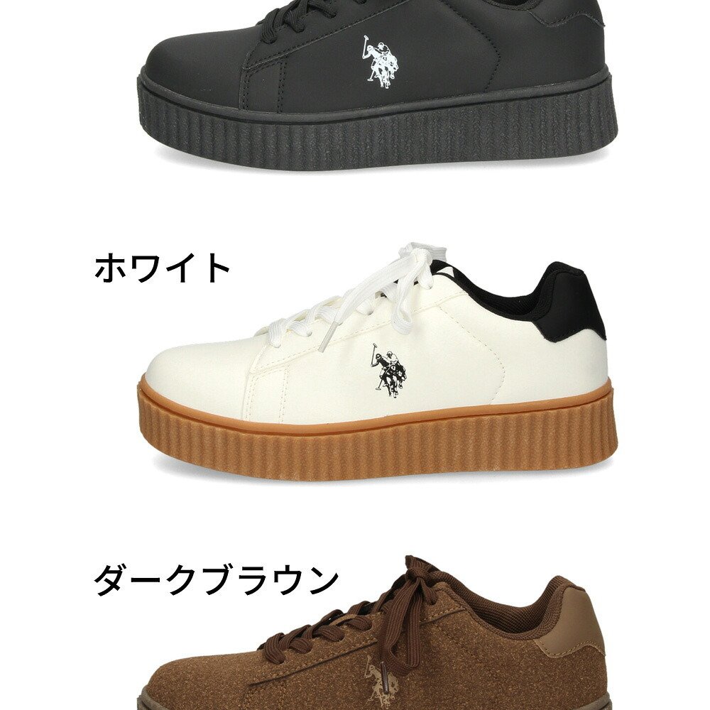 レディース スニーカー ローカット 厚底 靴 クオーターホース ユーエスポロアッスン U.S. POLO ASSN. PL00811