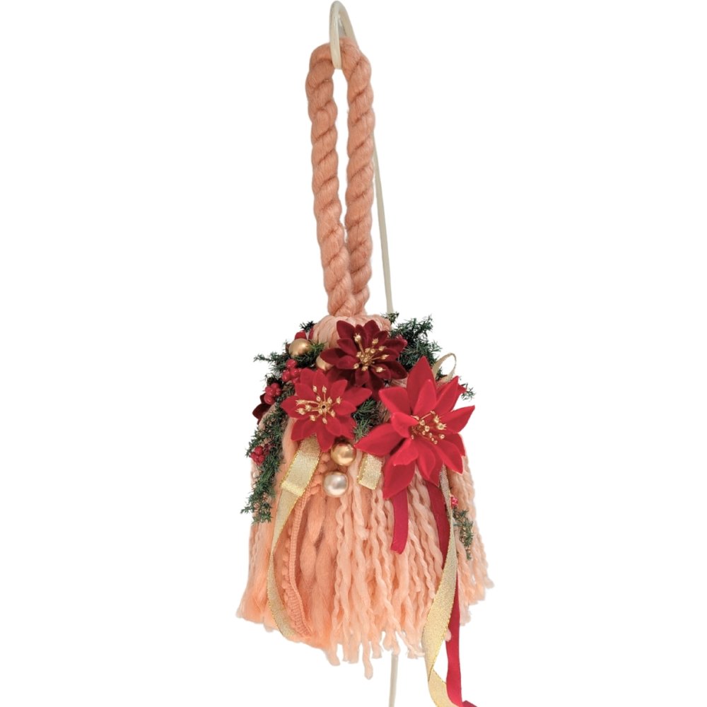 クリスマス 飾り オーナメント リース スワッグ 壁掛け ドア ノエル シープタッセル ピンク 赤 ポインセチア 造花 アーティフィシャルフラワー プリザーブドフラワー 冬 インテリア 雑貨 おしゃれ 可愛い プレゼント ギフト 女性 彼女 妻 友達 ウインターギフト クリスマスプレゼント 店舗 ディスプレイ カフェ サプライズ Lulu＊s ルルズ 0871