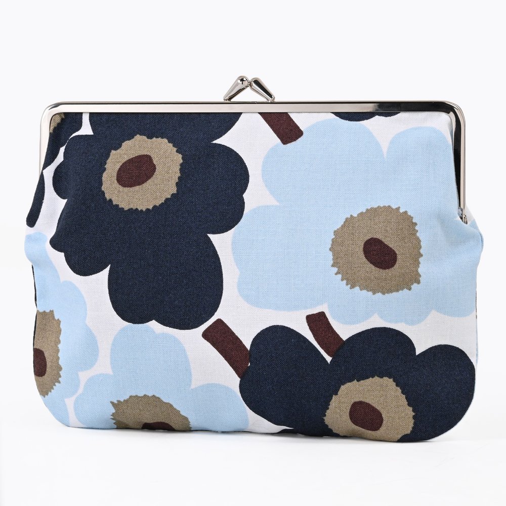 マリメッコ marimekko 小物入れ ポーチ コスメ 化粧ポーチ がま口 ミニ ウニッコ ブルーベリー ホワイト コールドブルー 76031 076031 145 北欧雑貨 北欧デザイン 送別会 誕生日 お中元 結婚祝い 結婚式 高級 父の日 母の日【スペシャルラッピング660円(別売り)】 ホワイトデー ネコポス