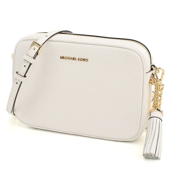 マイケルコース MICHAEL KORS ショルダーバッグ 32F7GGNM8L 085 JET SET 斜め掛け レザー ホワイト OPTIC WHITE