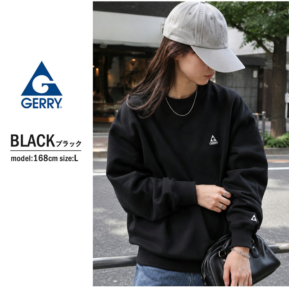 【予約】GERRY ジェリー スウェット トレーナー レディース メンズ gea-m0032 裏起毛 バックプリント 長袖 刺繍 クルーネック 防寒 ビッグシルエット オーバーサイズ アメカジ アウトドア ストリート カジュアル M L LL 2026FW  別注