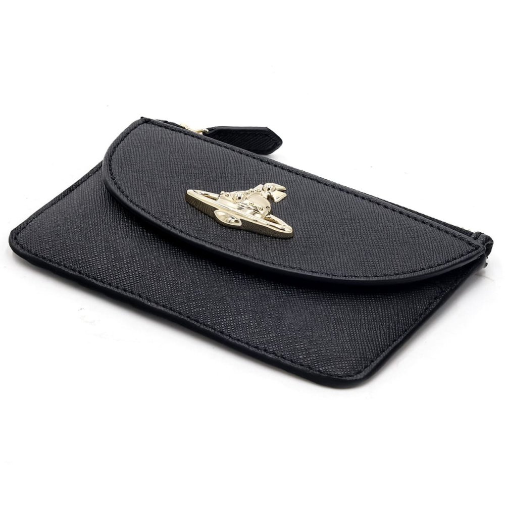 ヴィヴィアンウエストウッド フラグメントケース レディース Vivienne Westwood 5112001GU S000B N401 ブラック ハーフムーン カードケース コインケース 小銭入れ サフィアーノ調 オーブ ミニ財布