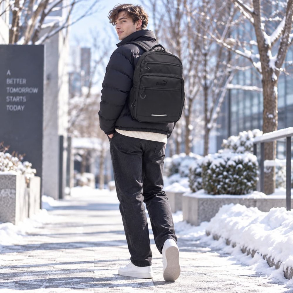 PUMA トレジャー ラウンドデイパック 20L リュック 大容量 リュックサック かばん カバン 鞄 普段使い レディース メンズ ギフト プレゼント ブラック j20527