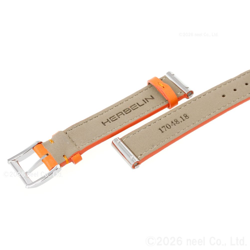エルブラン HERBELIN アンタレス ANTARES 専用 替えバンド ベルト レディース BRAC17048A18 シングル ストラップ シルバー ORANGE オレンジ