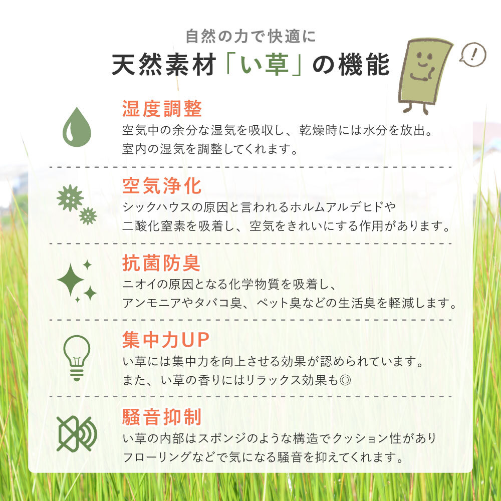 い草カーペット 涼み 裏貼り 江戸間 2畳 3畳 4.5畳 6畳 8畳 い草ラグ 天然い草100％ メセキ織 不織布 クッション性 床傷対策 和モダン 花ござ 上敷き 畳保護 四方縁 抗カビ 消臭 ブラウン 夏用 涼感 和室 洋室 折りたたみ 収納