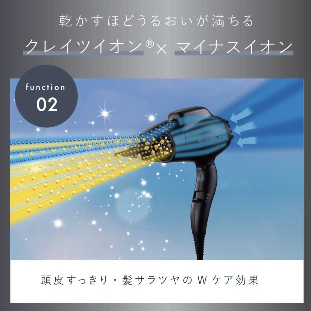 ヘアドライヤー クレイツ スパドライヤー ボリューミン CREATE ION フィンガーノズル 根元立ち上げ 根元ふんわり ボリュームアップ ペタン髪 猫っ毛 クレイツイオン マイナスイオン 1200W 軽量 ヘアケア スタイリング 美容家電 女性 母 妻 誕生日 母の日 プレゼント ギフト