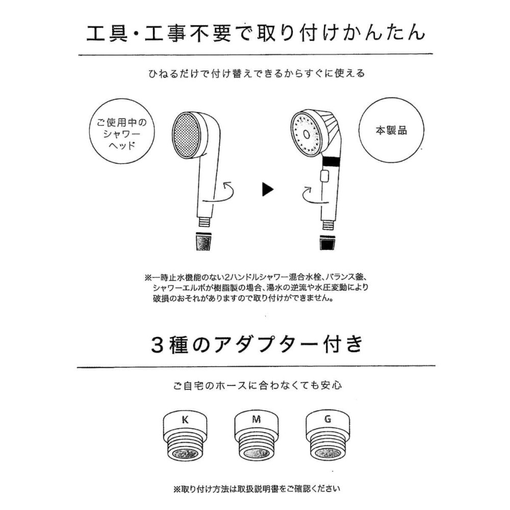MiCOLA（ミコラ）ウルトラファインバブル　シャワーヘッド　美肌ケア　節水50％　3モード＆止水機能付き　シェルホワイト　アイリスオーヤマ　#70368