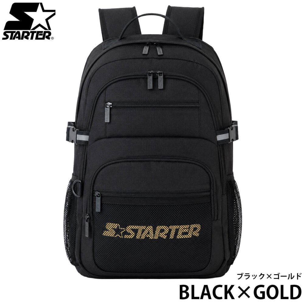 STARTER スターター リュック 大容量 25L 軽量 3層式 PC収納 a4 メンズ レディース 学生 高校生 通勤 通学 新生活 入学準備 ブランド ロゴ スクールリュック スポーツリュック アウトドア 旅行 黒 2026fw karlas