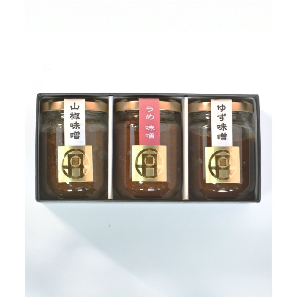 丹波味噌三種セット(山椒・梅・柚子) 100g×3個 みそ 田舎味噌 詰め合わせ ギフト プレゼント