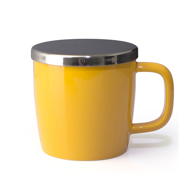 TEATRADING ブリューインマグ[マグカップ おしゃれ 蓋付き ティーカップ 茶こし付き 陶器 カップ コップ マグ 北欧風 ティーインフューザー 1人用 ティーポット不要 1杯分 茶漉し付きマグカップ ストレーナー付きマグカップ]