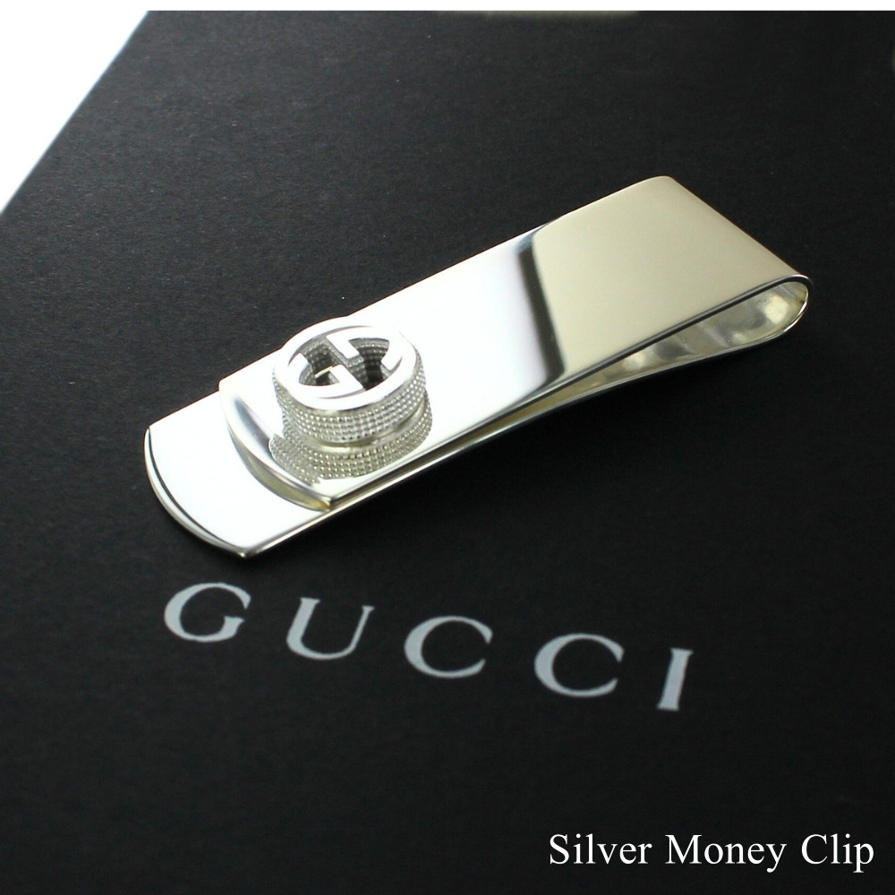 GUCCI グッチ マネークリップ ブランド メンズ 父の日 札ばさみ 男性プレゼント シルバー925 おしゃれ ロゴ 誕生日 結婚式 結婚記念日 プレゼント 夫 父 彼氏 ギフト シルバーアクセサリー 成人 卒業 入学