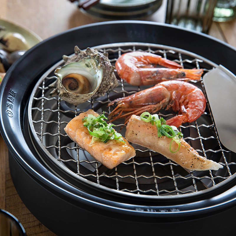 SQ-D151（K） siroca シロカ おうちいろり NR-03890 シロカ ホットプレート卓上料理器/卓上調理器/おしゃれ/コンパクト/お手入れ簡単/減煙/高火力/各種プレート/レシピ/