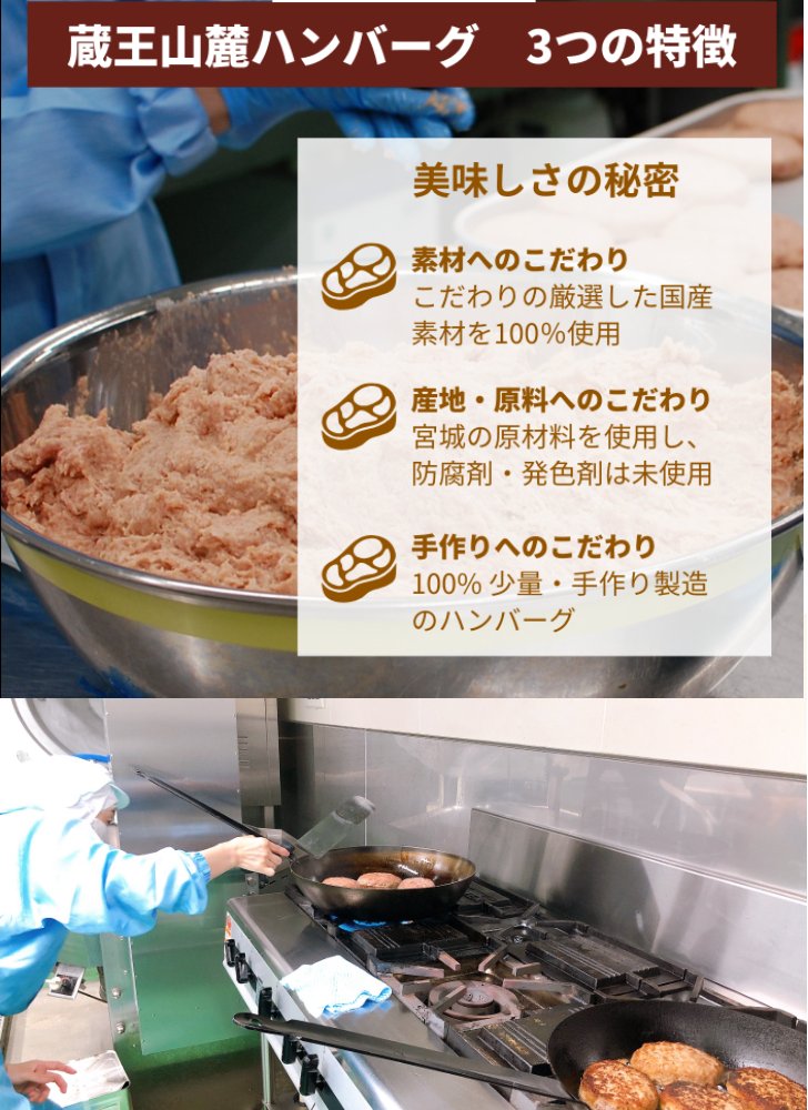 蔵王山麗ハンバーグ×角煮セット 低温調理豚の角煮150ｇ ハンバーグ180ｇ×２個～４個 セット商品 その他贈り物にも対応可能 ハンバーグセット 角煮セット 蔵王山麗ハンバーグ ギフトセット 冷凍 湯煎商品 冷凍ハンバーグ  母の日 父の日 お中元