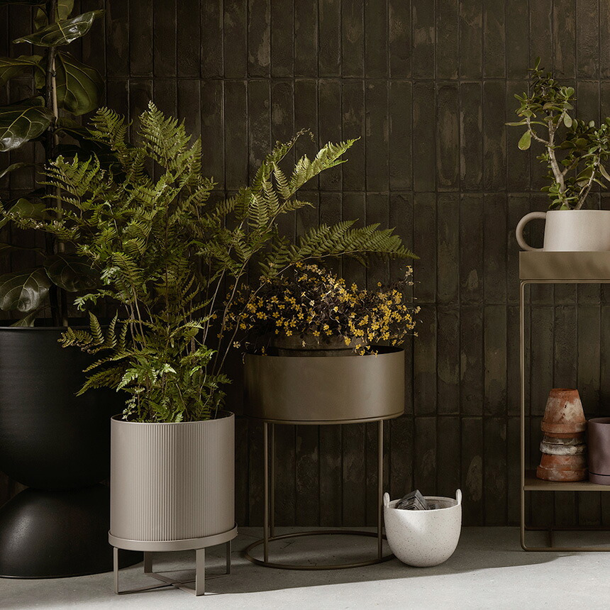 ferm LIVING ファームリビング Bau Pot バウポット L プランター 北欧おしゃれ 鉢 鉢カバー 底穴あり 室内 室外 プランターカバー プランタースタンド 台 ガーデニング雑貨 ガーデン雑貨