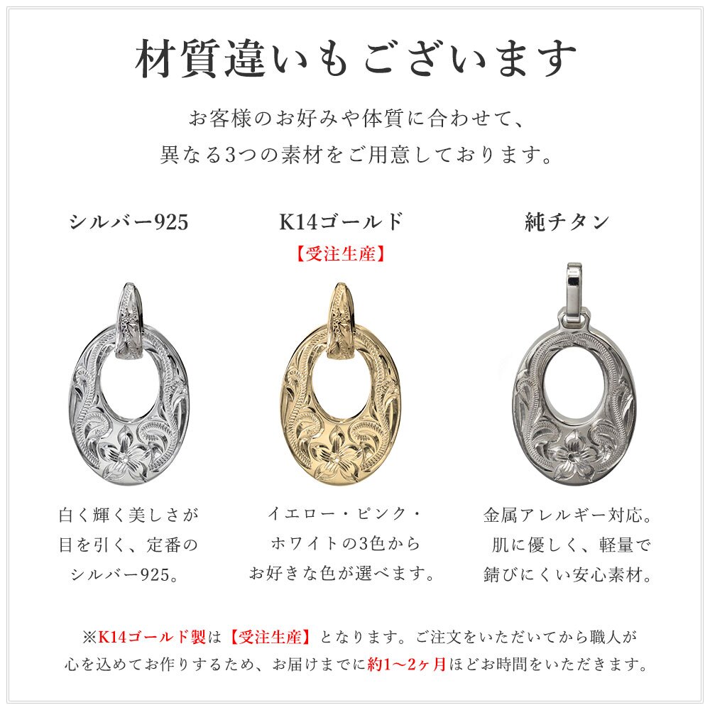 金属アレルギー対応 ペンダントトップ ハワイアンジュエリー 刻印 無料 誕生石 純チタン オーバル プレート Sサイズ チェーン別売り ステンレスより軽く肌に優しい メンズ レディース プレゼント ハロウィン 【品番：TIP308】