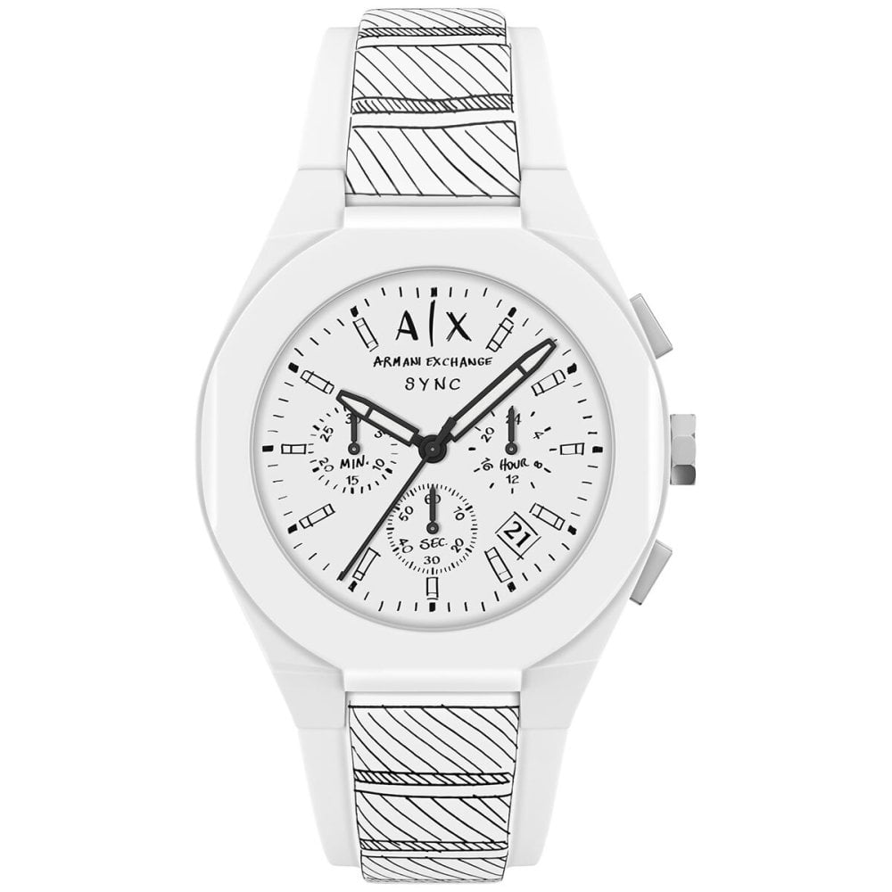 A|X アルマーニ エクスチェンジ ARMANI EXCHANGE 腕時計 メンズ クロノグラフ SYNC シリコン AX4175【2026 新作】