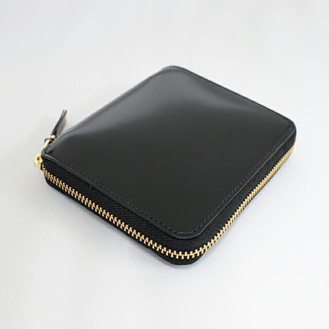 コムデギャルソン COMME DES GARCONS 二つ折り財布 二折財布 ラウンドファスナー SA2100MI メンズ レディース MILLOR INSIDE ブラック ゴールド