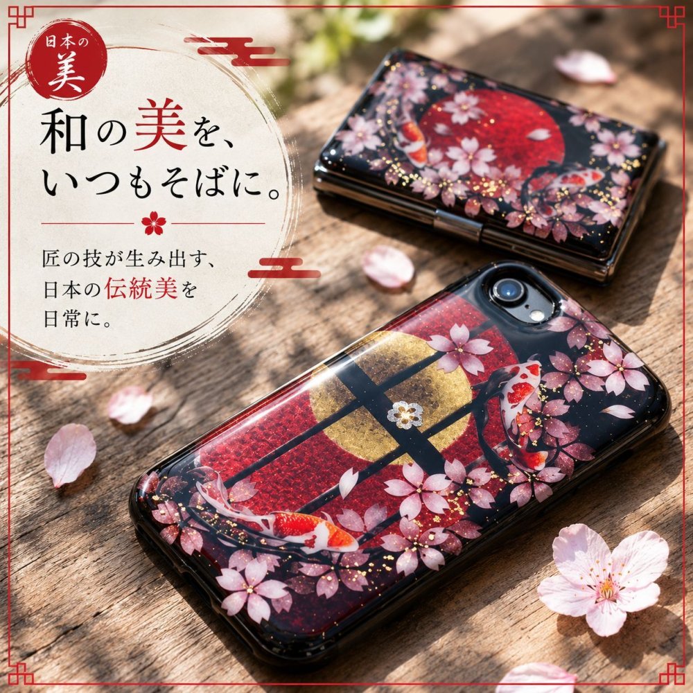 【全機種対応】スマホケース『奈』名入れ 送料無料 和柄 和風 桜 職人 伝統工芸 ハンドメイド ハードケース 手帳型 iPhone 17 Xperia AQUOS Android 各機種対応