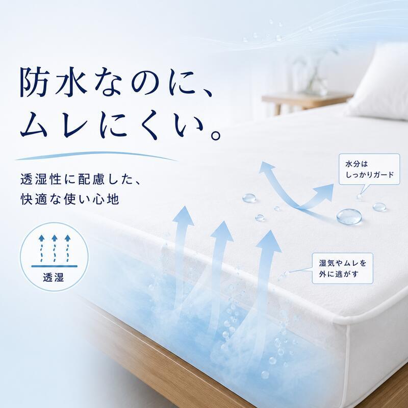 防水シーツ 西川 ガードラップ マットレス用 シングル セミダブル ダブル 透湿 防水カバー 日本製 制菌加工 洗える 汚れ防止 寝汗 汗 おねしょ 介護 マットレス保護 シーツ内側用 マチ14cm対応 アイボリー グレー