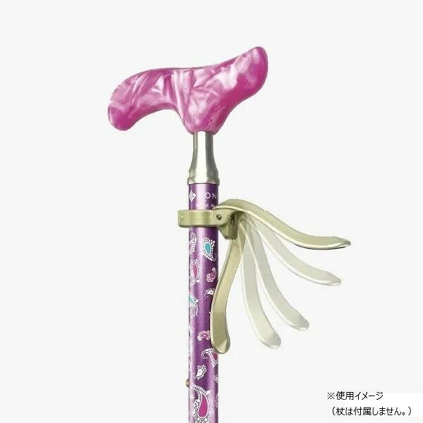 杖用フック シナノ フラミンゴの羽 ステッキ用 杖ホルダー 滑り止め 転倒防止 杖立て 介護用品 杖アクセサリー 日本製 18mm 20mm 対応