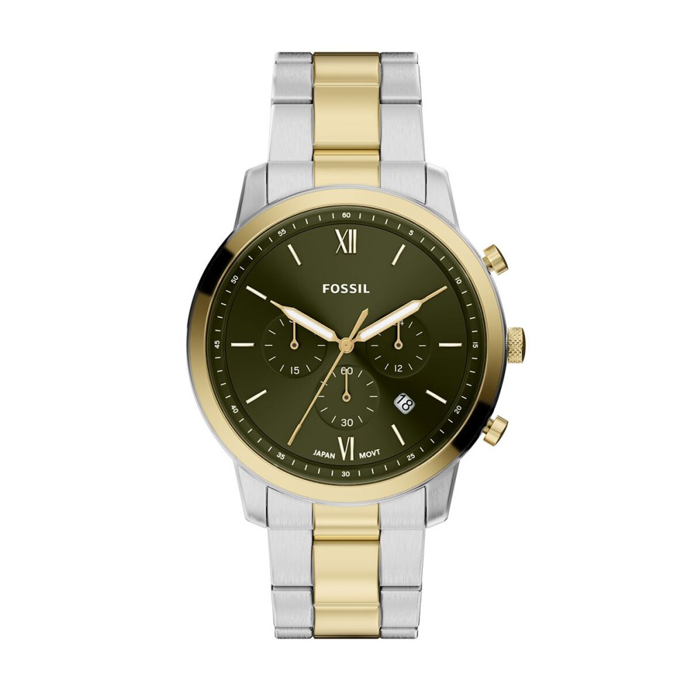 フォッシル FOSSIL 腕時計 メンズ NEUTRA クロノグラフ アナログ ツートーン ステンレススチールウォッチ FS6189【2026 新作】