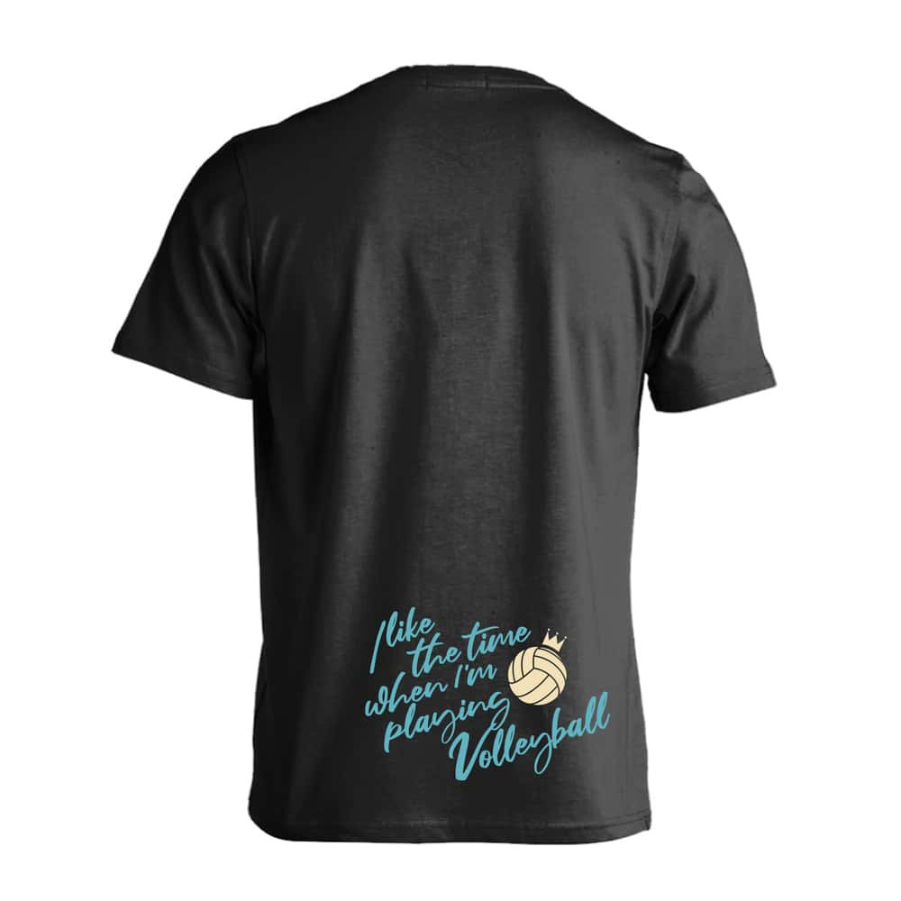 バレーボール Tシャツ 半袖 メンズ ウェア レディース 練習着 ジュニア ドライ おもしろ tシャツ 速乾 名入れ スポーツ 女子 男子 チーム おしゃれ 文字入れ 「バレーボールをしている時間が好き」 アートワークスコウベ 【送料無料】