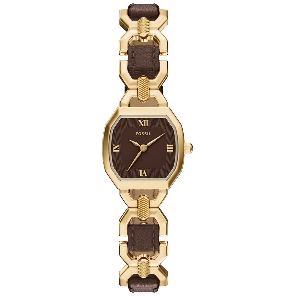 フォッシル FOSSIL 腕時計 レディース HARLOW アナログ ブラウンレザー＆ゴールドトーン ステンレススチールウォッチ ES5497【2026 新作】