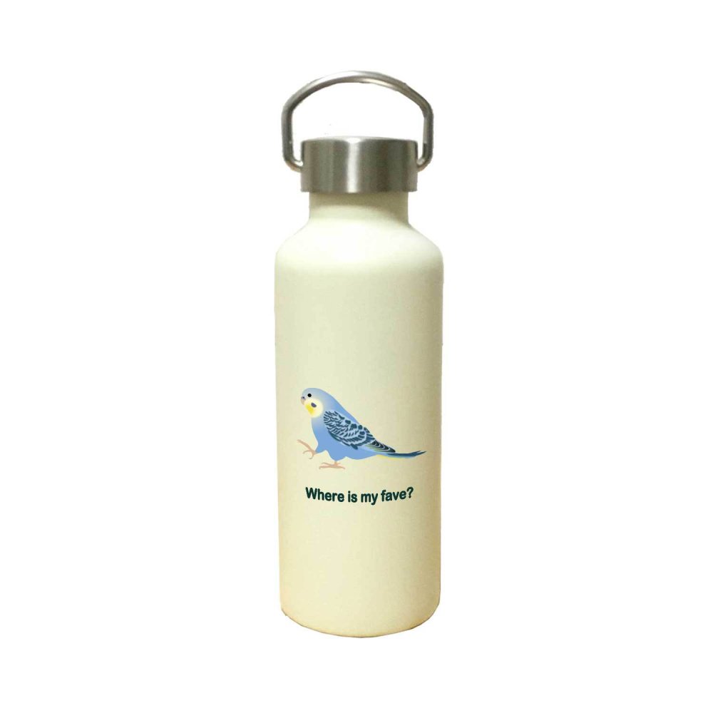 セキセイインコ かわいい 取っ手付きマグボトル おしゃれ 290ml 保温 保冷 ステンレス マグボトル 取っ手付き 真空 断熱 二重構造 ボトル タンブラー 水筒 マイボトル オリジナル インコ オウム 鳥 ペット 動物 アニマル