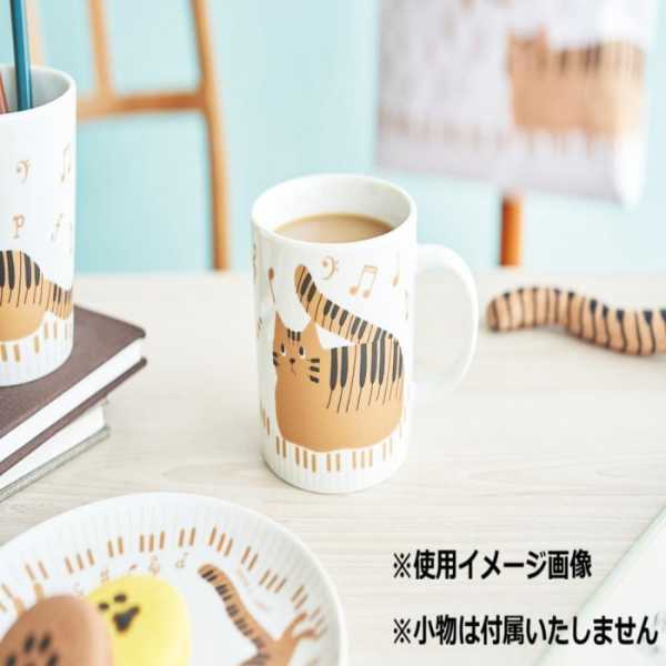 トラネコ タンブラー マグカップ 磁器 猫柄 食器 コップ インテリア 雑貨 ティーカップ コーヒーカップ ペン立て おしゃれ 可愛い ギフト プレゼント TABBY'S MUSIC セトクラフト