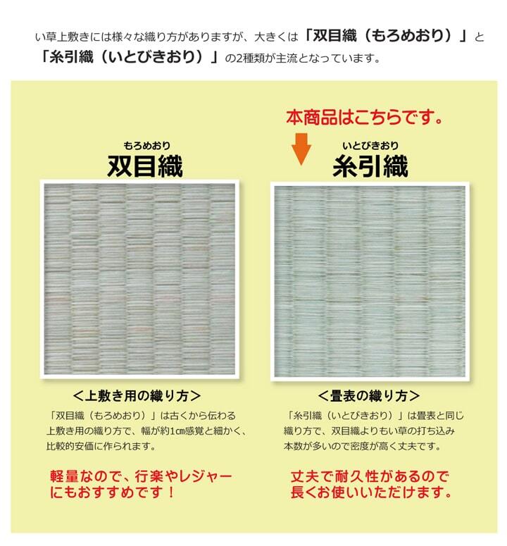 夏ラグ 夏用カーペット 純国産 い草 上敷き カーペット 糸引織 『柿田川』 江戸間6畳(約261×352cm）