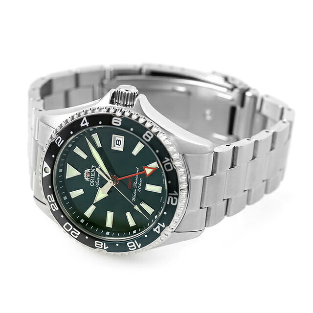 オリエント スポーツ マコ GMT 自動巻き 腕時計 ブランド メンズ ORIENT SPORTS RN-BC0002E アナログ ブルーグリーン