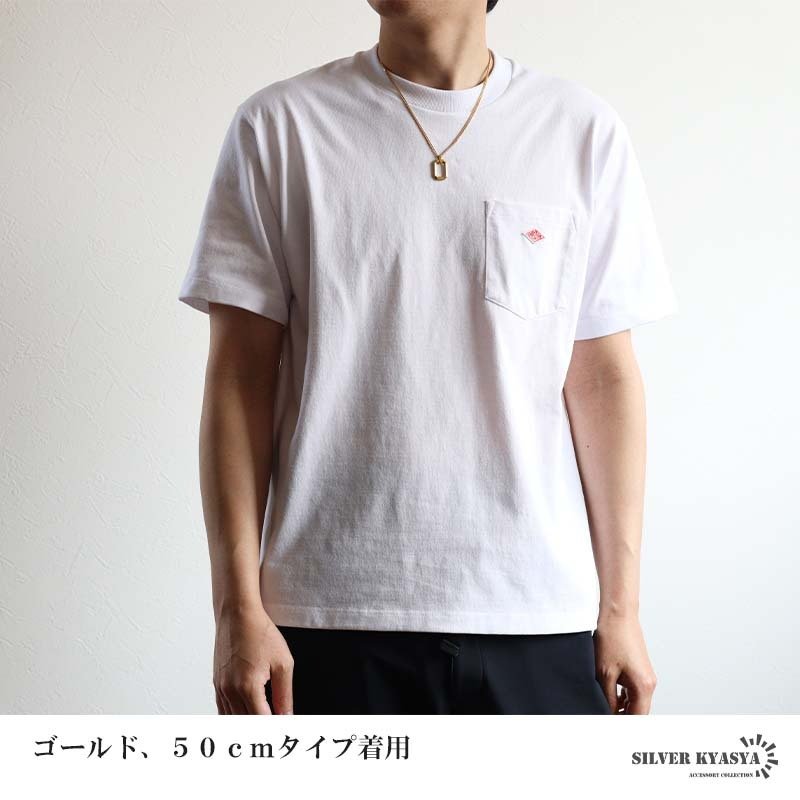 ステンレス スクエア 多角形 ペンダントネックレス シンプルネックレス 小ぶり ダブル喜平チェーン 細身 ゴールド 18KGP シルバー ブラック 図形 小さい メタル 幾何学 メンズ 男性 金属アレルギー対応