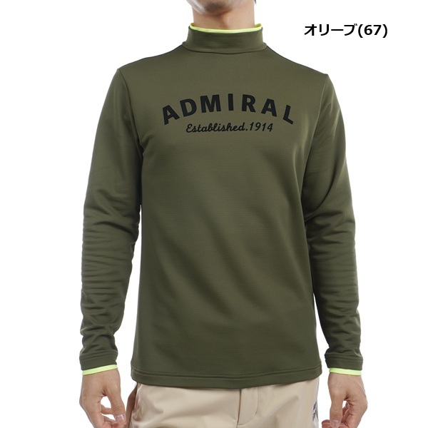 アドミラル ゴルフ メンズ 裏起毛 モックネックシャツ ADMA494 秋冬モデル お誕生日祝い お祝い 記念品 お父さん 父の日 彼氏 男性 30代 40代 50代 60代  還暦祝い 敬老の日 人気プレゼント プレゼント