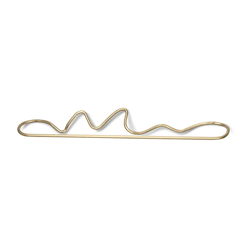 ferm LIVING ファームリビング タオルハンガー Curvature 壁掛けおしゃれ ウォールハンガー 真鍮 北欧 雑貨 インテリア キッチン バスルーム うねうね ホテルライク フェミニン