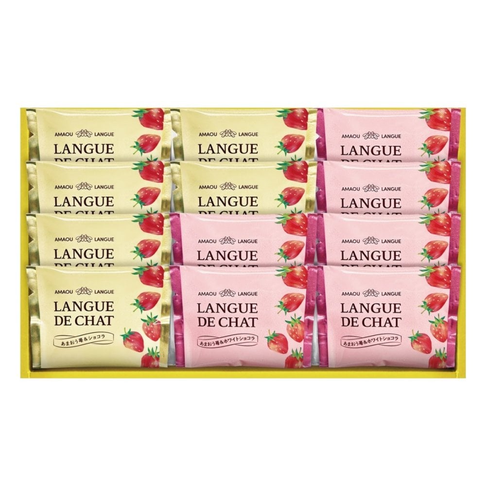 福岡 あまおう苺 ラングドシャ ギフトセット 2種 計12個入 スイーツ 個包装 クッキー 焼菓子 チョコサンド 洋菓子【北海道・沖縄県・離島 配送不可】