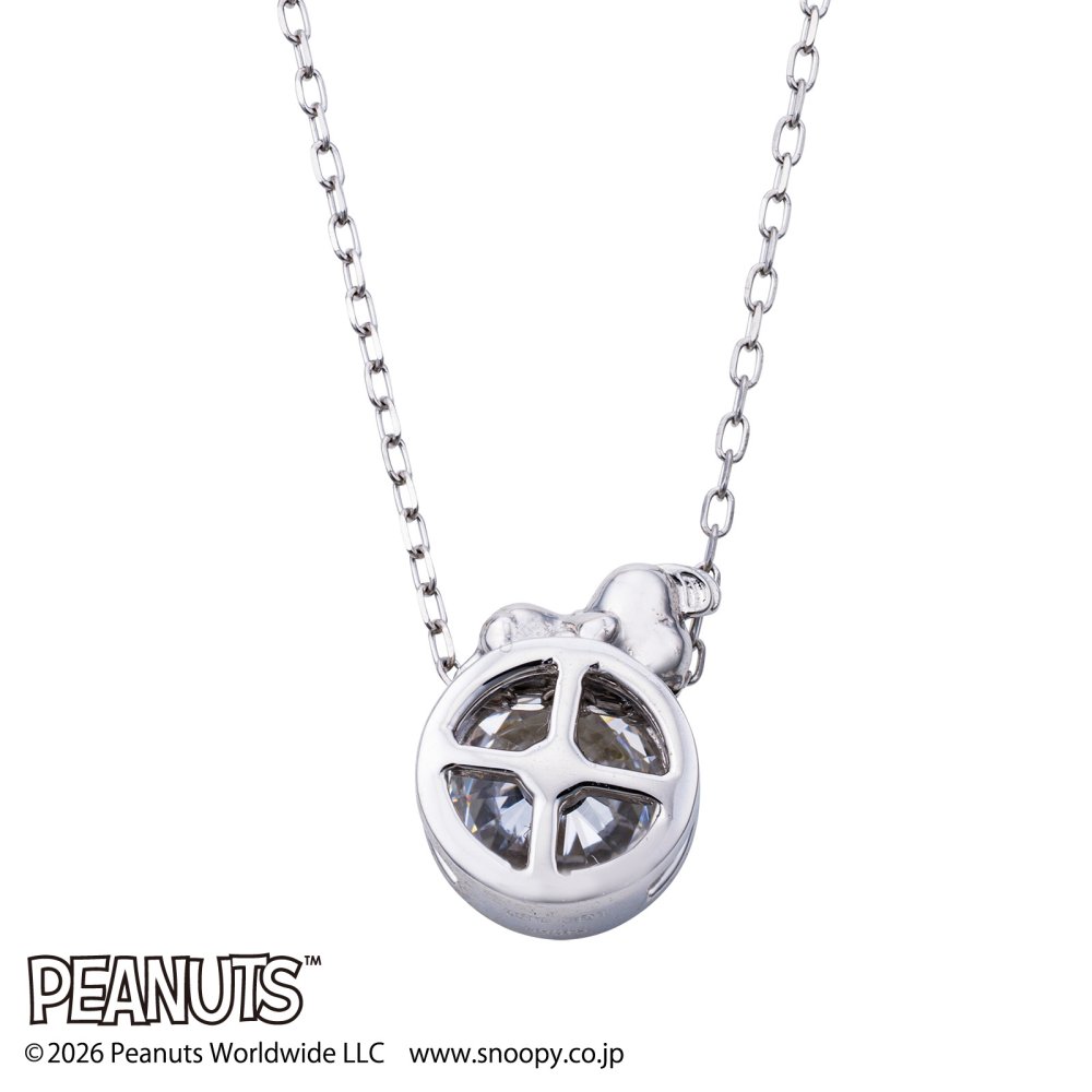 【受注生産品】【送料無料】 スヌーピー ダイヤモンド レディースネックレス PEANUTS プラチナ ラボダイヤ ブランド おしゃれ かわいい アクセサリー 10代 20代 30代 40代 50代 レディース 女性 誕生日 記念日 プレゼント ギフト ホワイトデー 母の日 white clover ホワイトクローバー