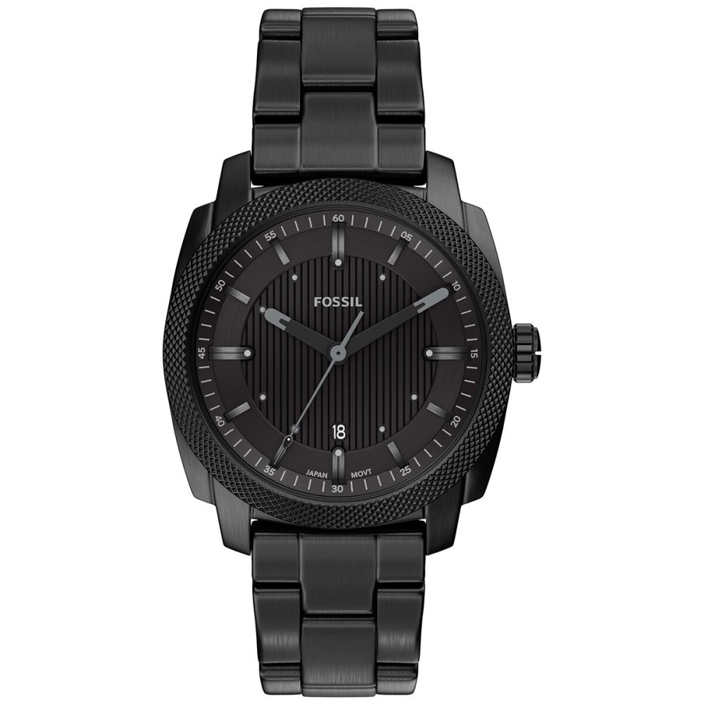 フォッシル FOSSIL 腕時計 メンズ MACHINE デイト アナログ ブラック ステンレススチールウォッチ FS6186【2026 新作】