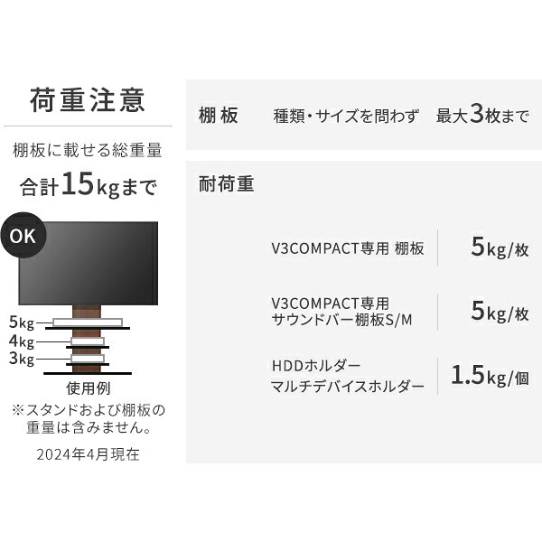 WALLインテリアテレビスタンドV3 COMPACT 専用棚板 DVDレコーダー BDレコーダー PS5 プレステ5 PS4 テレビ台 ミニ 小型 コンパクト テレビスタンド TVスタンド 部品 パーツ スチール製 WALLオプション
