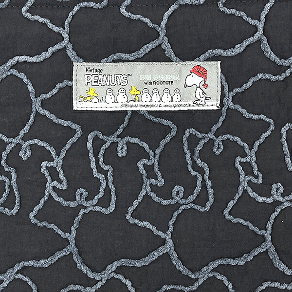 スヌーピー キルト2WAYショルダーバッグ ブラック ルートート ROOTOTE SNOOPY 送料込み