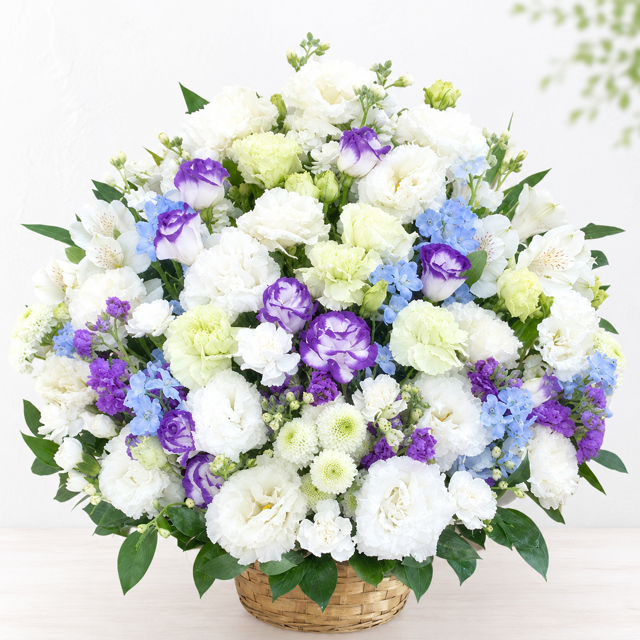 お供え花 お悔やみ 生花アレンジメント LLサイズ 高さ約50cm フラワーアレンジメント 供花 仏花 命日 お盆 お彼岸 法事 四十九日 一周忌 三回忌 枕花 送料無料【北海道・沖縄・九州・四国・中国・離島は配送不可】